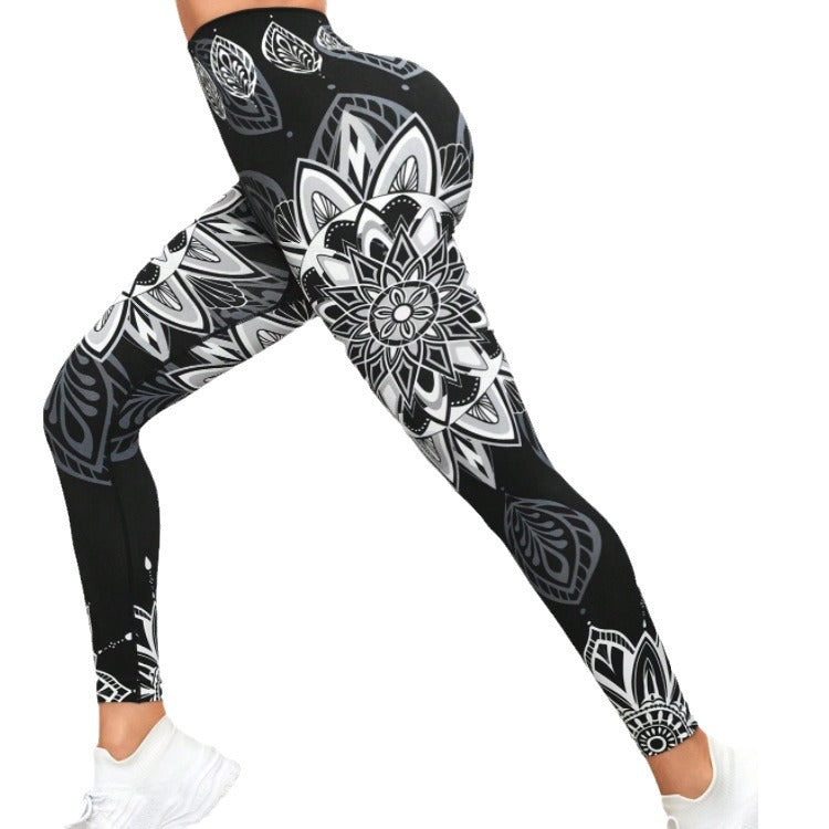 Women's High Waist Mandala Print Leggings