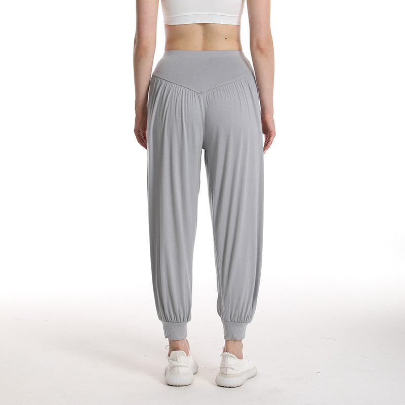 Women's loose premium joggers with high waistband and elastic cuffs