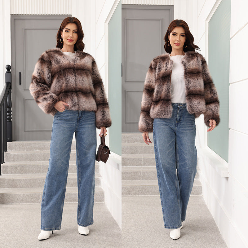 Women's Elegant and Warm Faux Fur Jacket