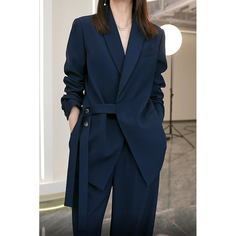 Women's tailored wide-leg suit set