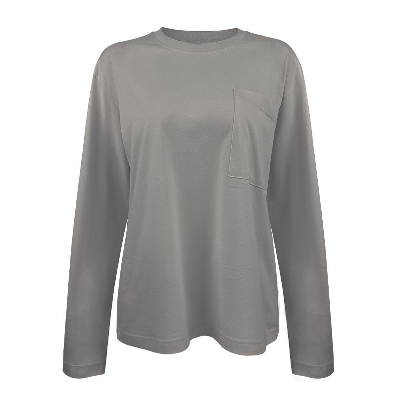 Women's Long Sleeve Shirt with Practical Chest Pocket