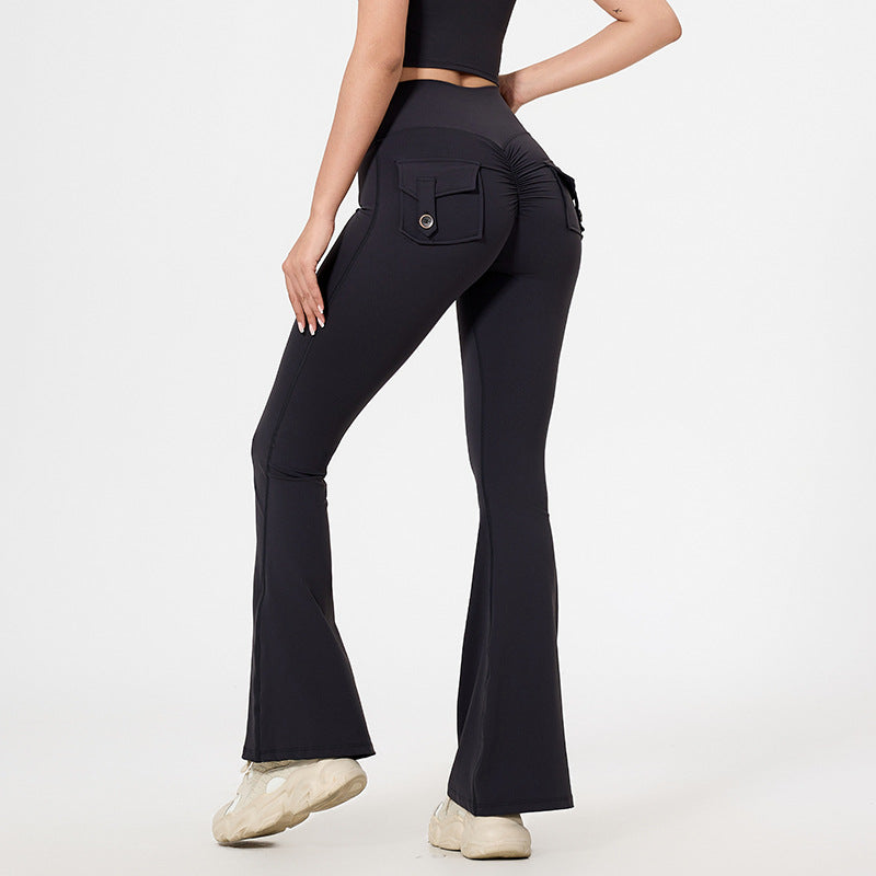 Women's Bootcut Leggings with Pockets and High Waist