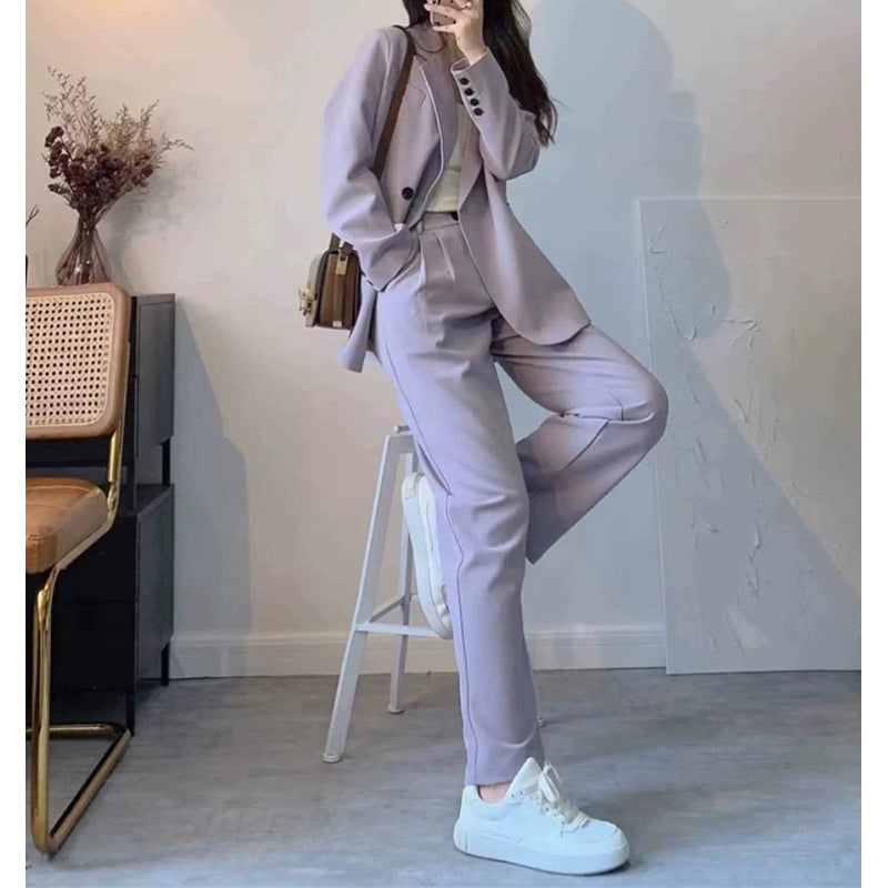 Women's Tailored Suit Set with Relaxed Silhouette