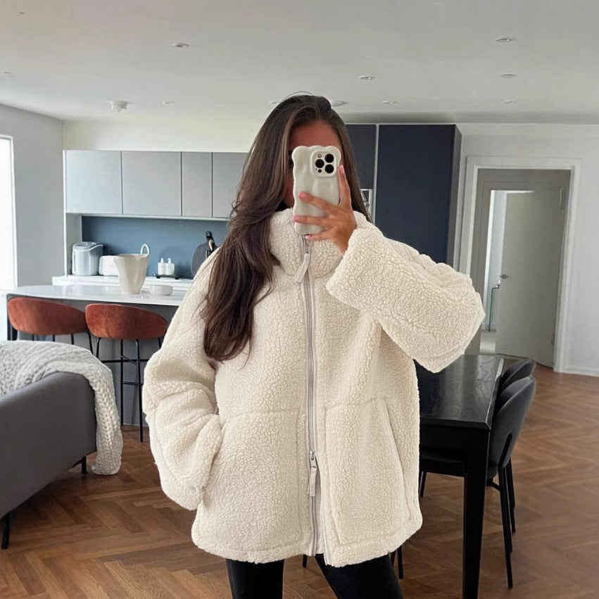 Women Oversized Fleece Jacket