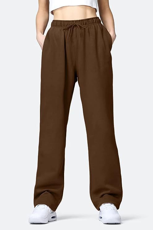 Ladies Comfortable Leisure Pants with Elastic Waistband and Side Pockets