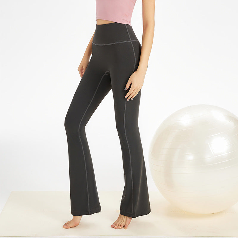 Women's Flared Sports Leggings with High Waist and Breathable Material
