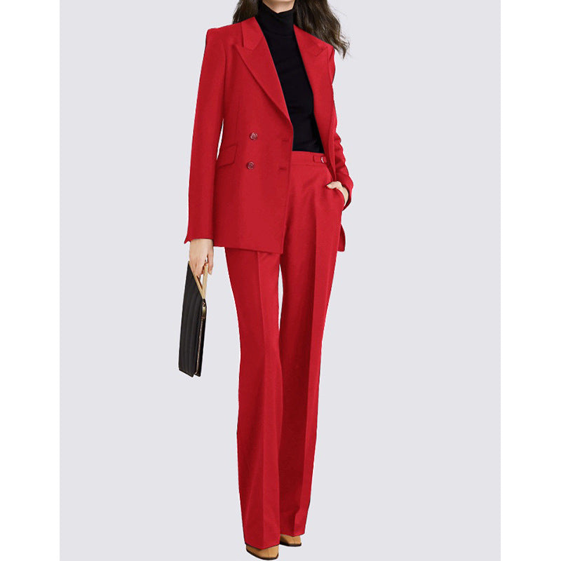 Women's Tailored Double-Breasted Suit Set
