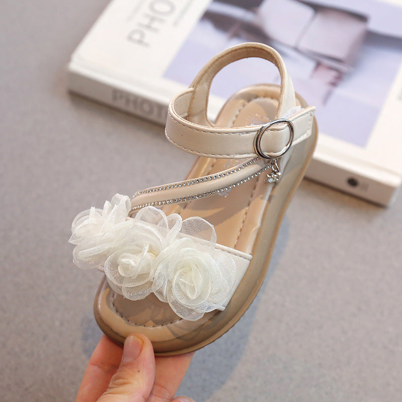 Girls Floral Decorated Comfort Sandals