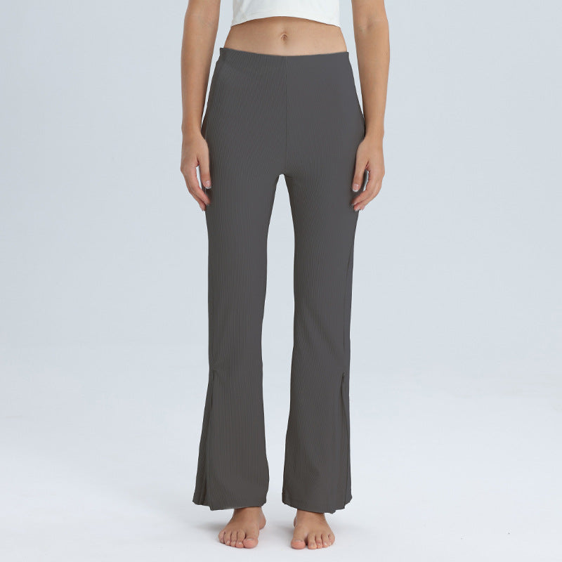 Women's Flared Ribbed Trousers