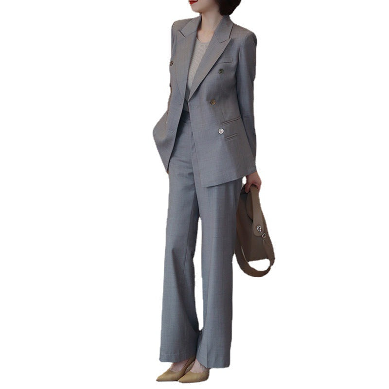 Women's Tailored Double-Breasted Suit Set