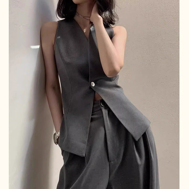 Women's Tailored Sleeveless Suit Set