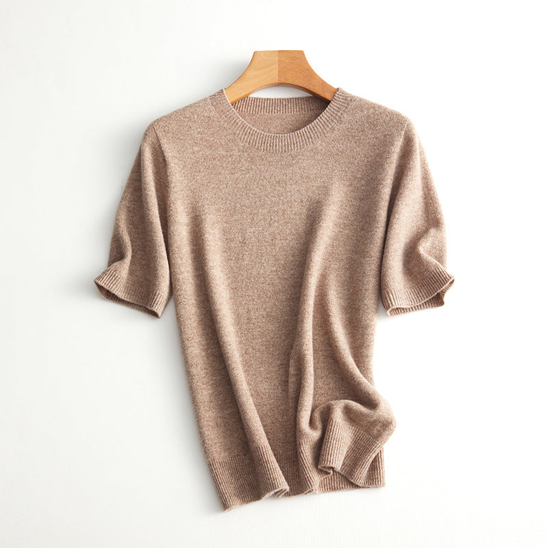 Women's Short Sleeve Cashmere Blend Sweater