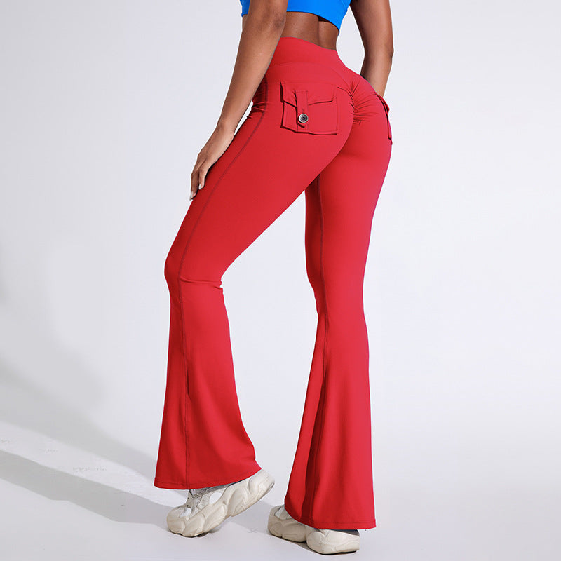 Women's Bootcut Leggings with Pockets and High Waist