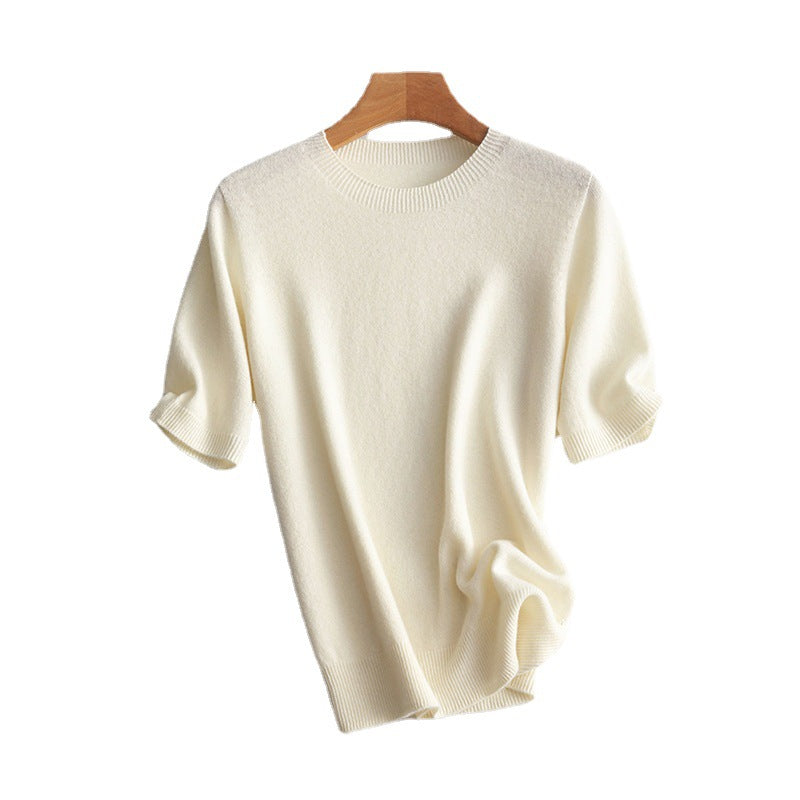 Women's Short Sleeve Cashmere Blend Sweater