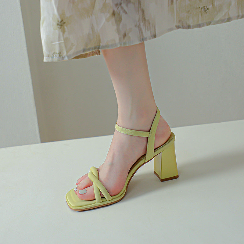 Women Chunky Block-heel Strap Sandals