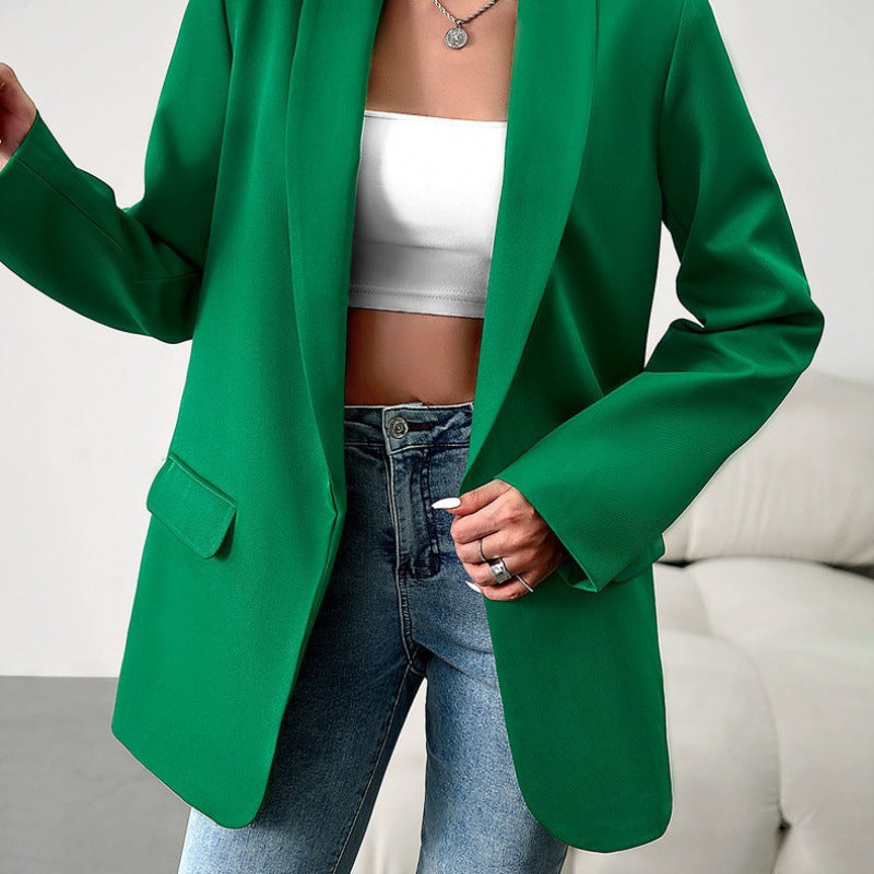 Women Tailored Open Blazer