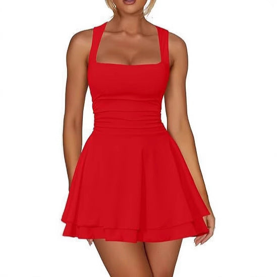 Feminine Flared Swim Dress