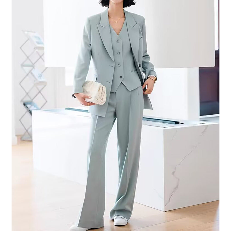 Women's tailored three-piece blazer and pantsuit