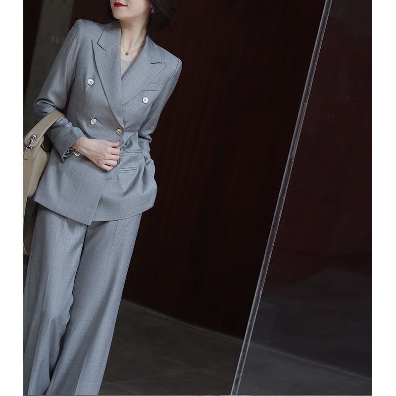 Women's Tailored Double-Breasted Suit Set