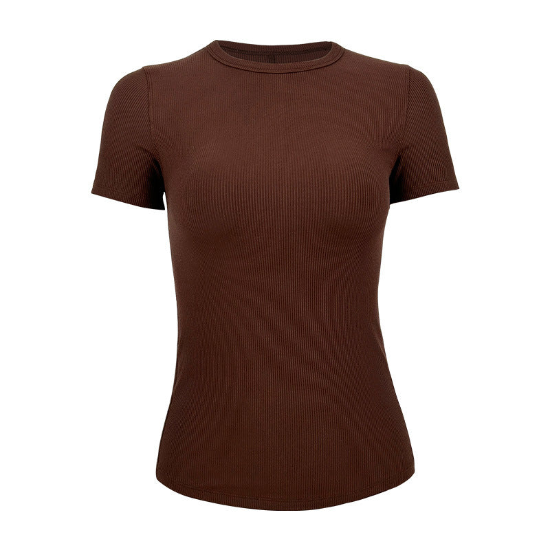 Women's Short Sleeve T-Shirt with Textured Design