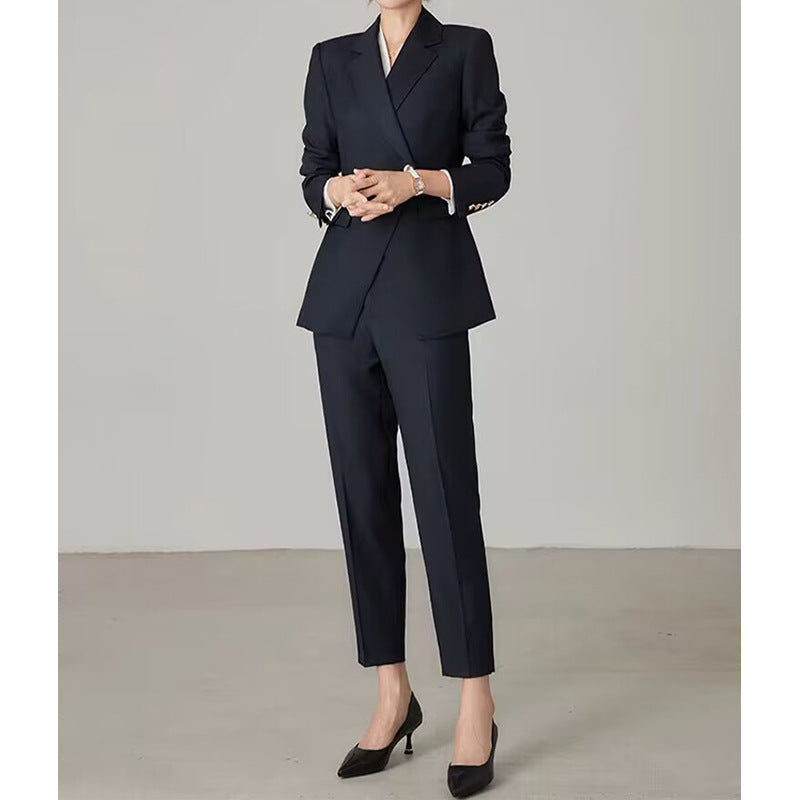 Women Tailored Double-Breasted Office Suit