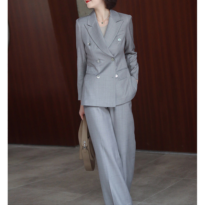 Women's Tailored Double-Breasted Suit Set