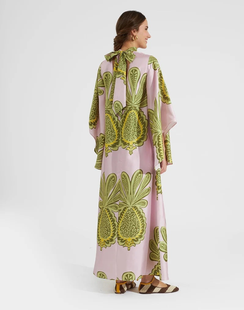 Printed Three-quarter Sleeve Dress