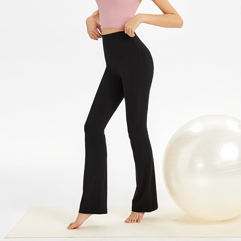 Women's Flared Sports Leggings with High Waist and Breathable Material