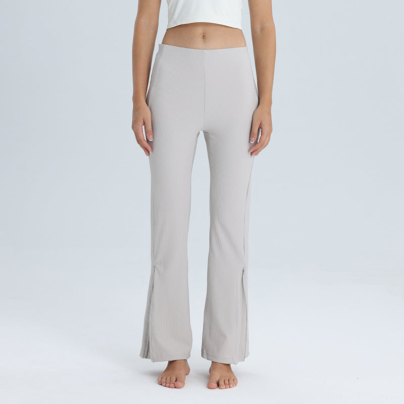 Women's Flared Ribbed Trousers