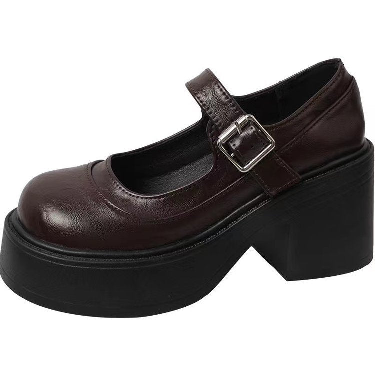 Ladies Mary Jane Pumps With Modern Design and High-quality Buckle W&w