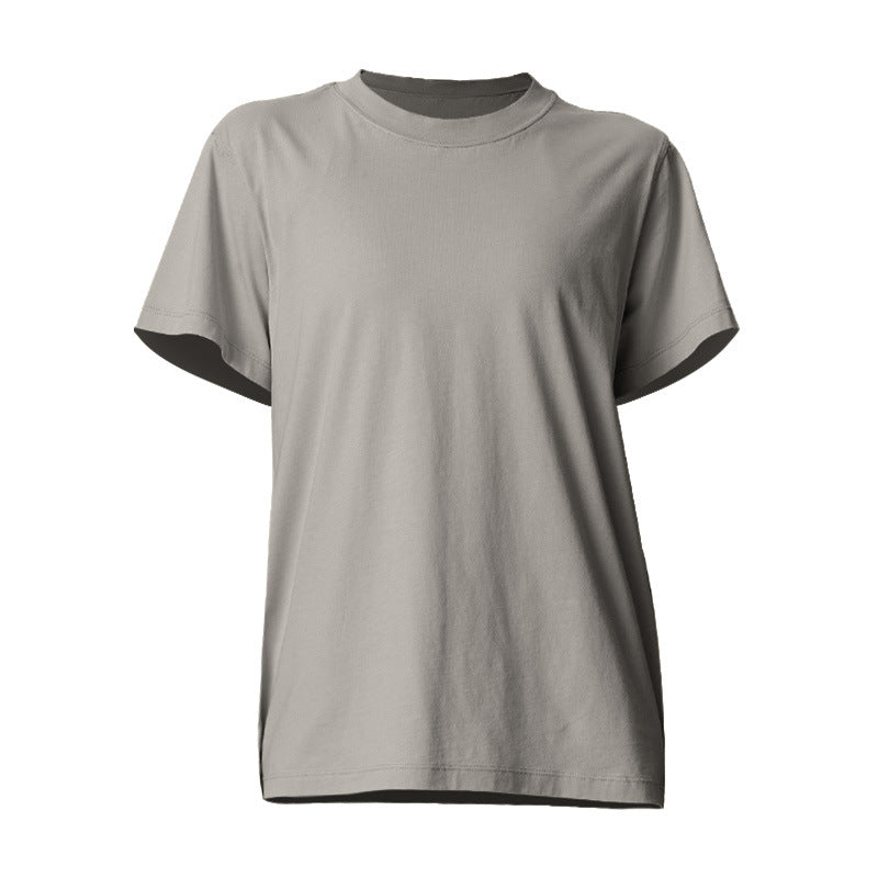 Women's basic t-shirt made from high-quality cotton with round neck