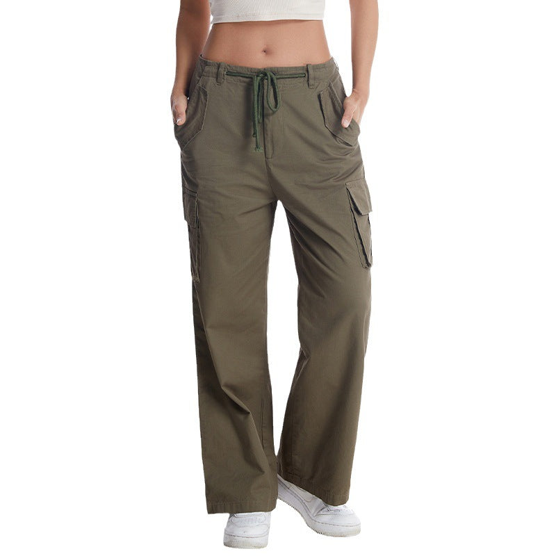 Women's Fashion Cargo Pants with Loose Fit and Multifunctional Pockets