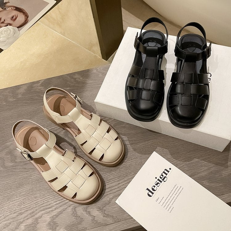 Ladies Elegant Sandals With Refined Woven Design and Comfortable Footbed W&w