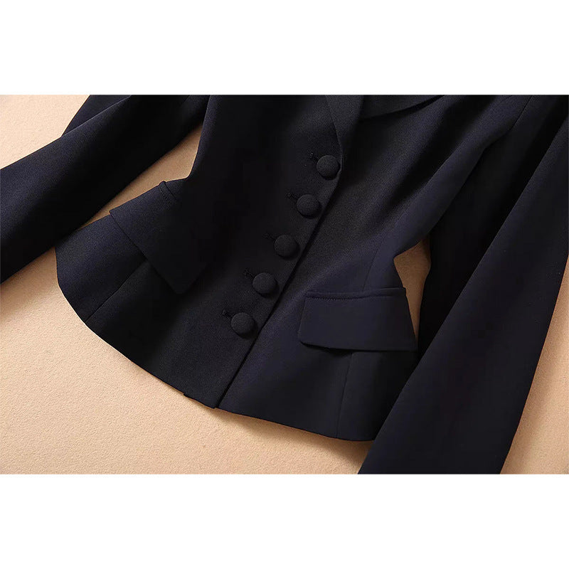 Women Tailored Peplum Suit Set