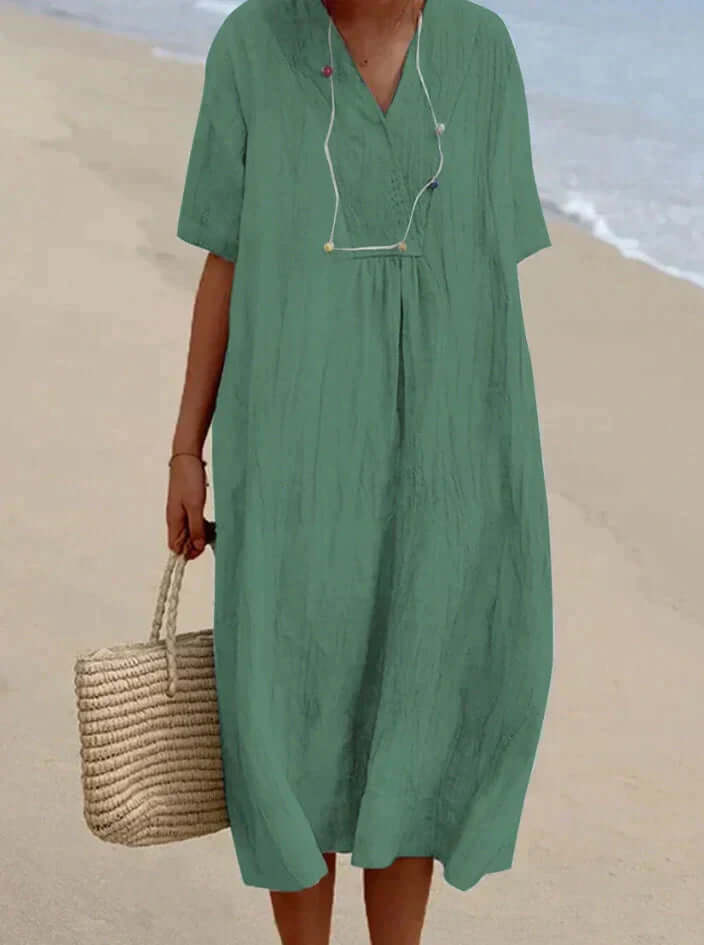 Summer dress made of cotton and linen
