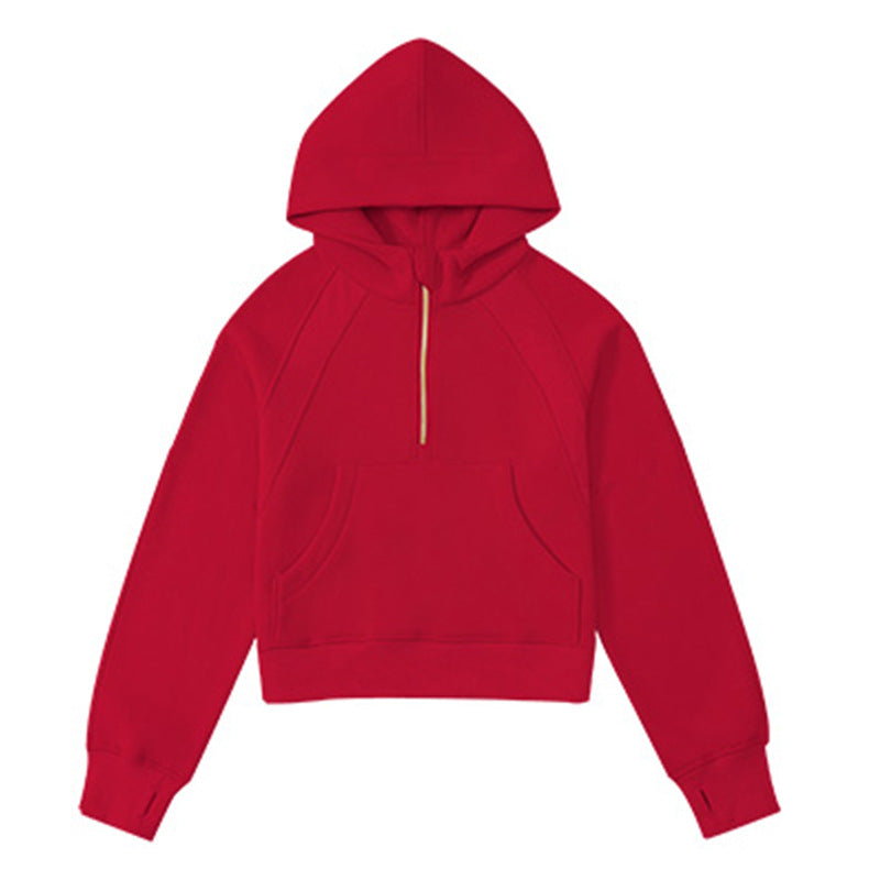 Women's Cropped Zip-up Hoodie