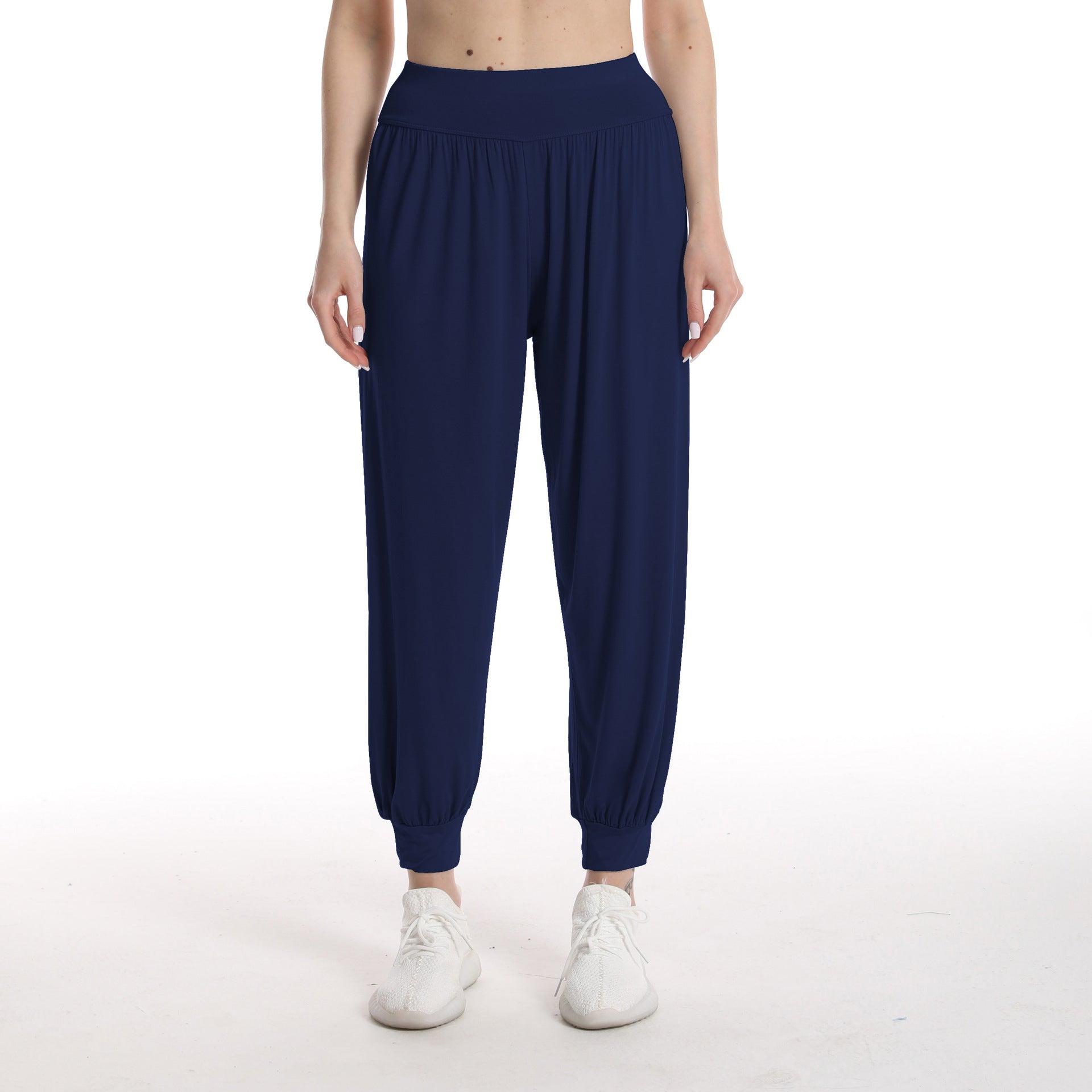 Women's loose premium joggers with high waistband and elastic cuffs