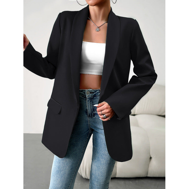 Women Tailored Open Blazer