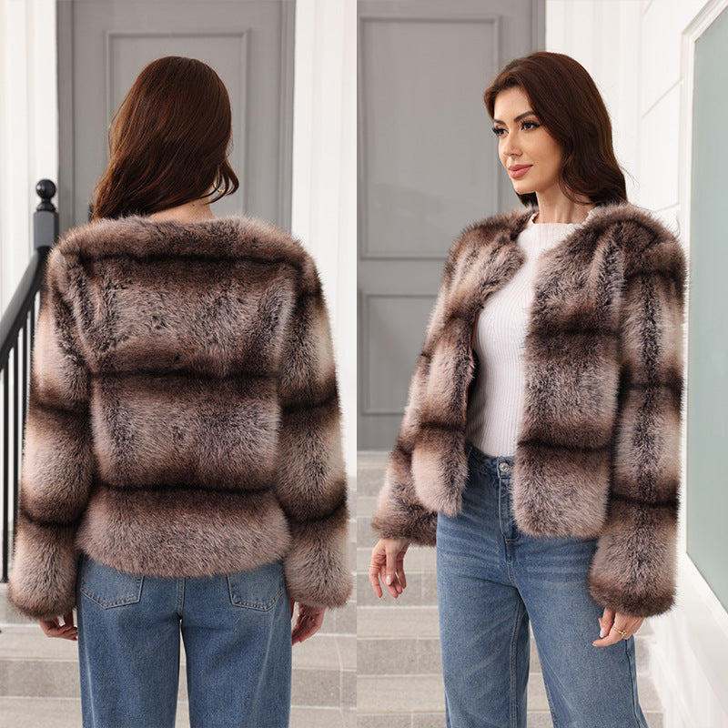 Women's Elegant and Warm Faux Fur Jacket