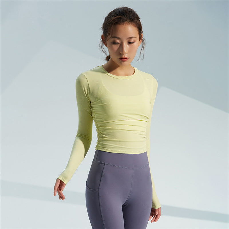 Women's long-sleeve shirt made of lightweight material with an elegant cut