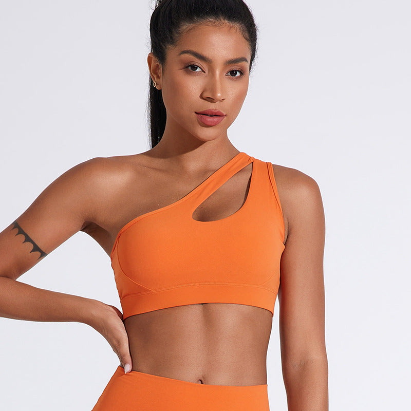 Women's One-Sided Sports Bra with Cut-Out Design