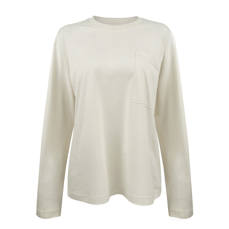 Women's Long Sleeve Shirt with Practical Chest Pocket
