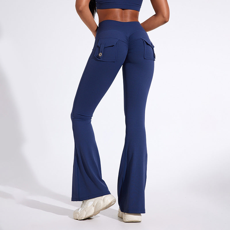 Women's Bootcut Leggings with Pockets and High Waist