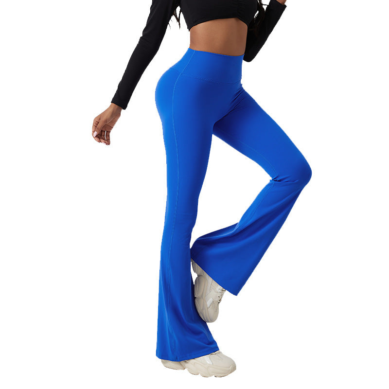 Women's Flared Leggings with High Waist and Breathable Structure
