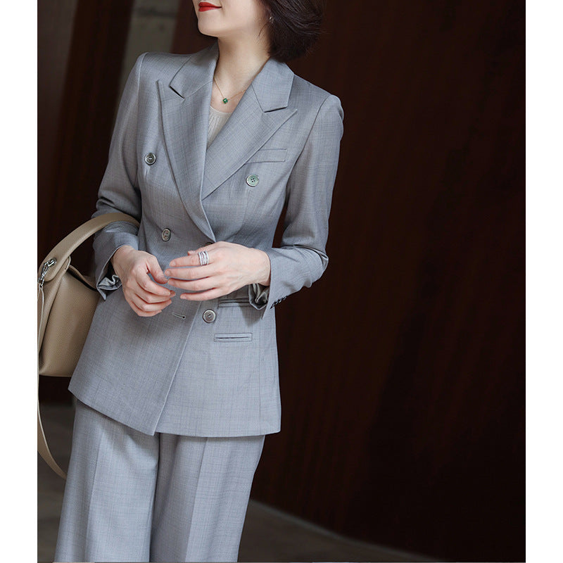 Women's Tailored Double-Breasted Suit Set