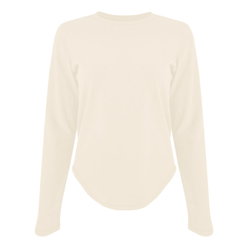 Women’s long-sleeve shirt with round cutout and soft fabric