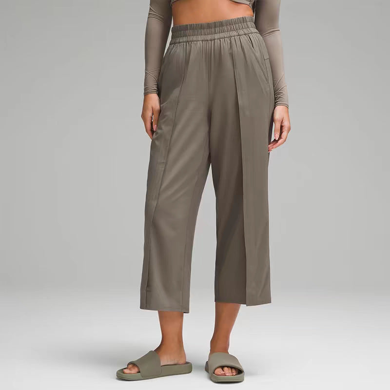 Ladies Comfortable Wide-Leg Leisure Pants made of Breathable Material