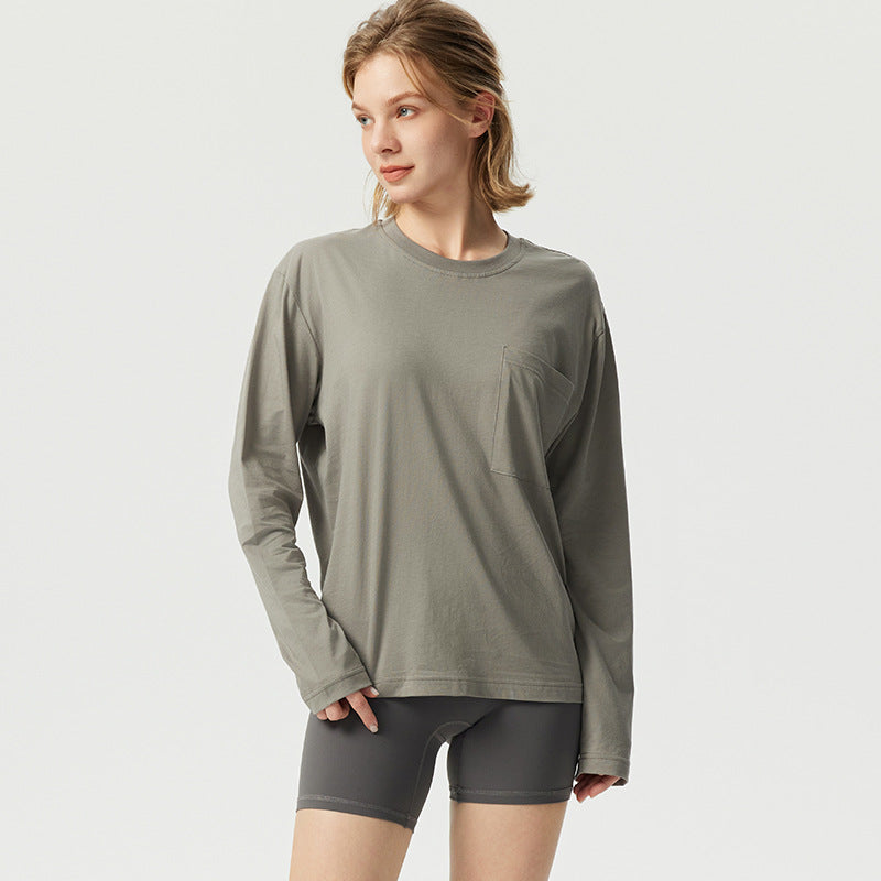 Women's Long Sleeve Shirt with Practical Chest Pocket