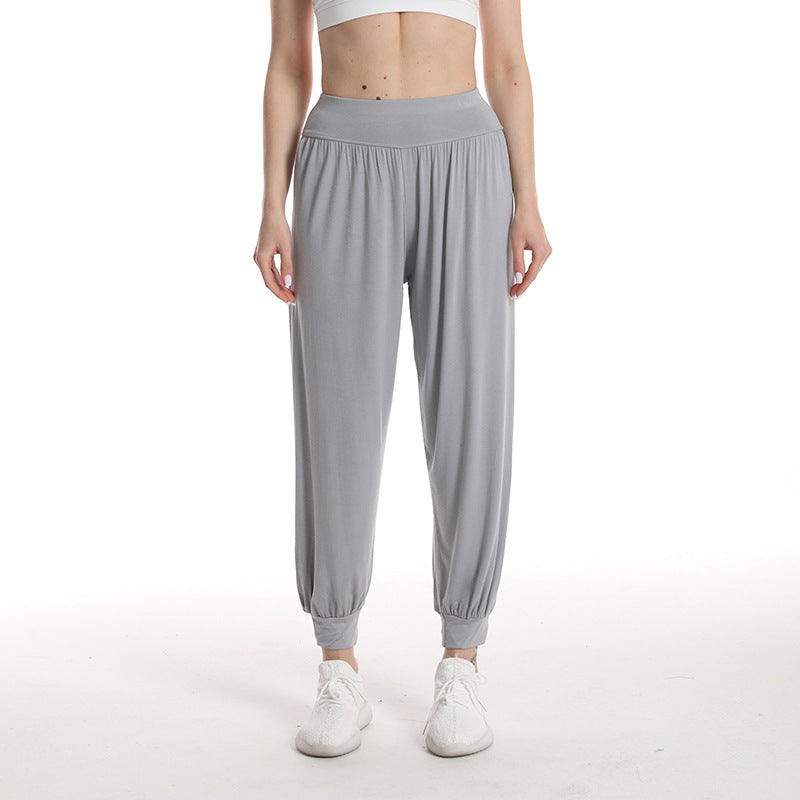 Women's loose premium joggers with high waistband and elastic cuffs