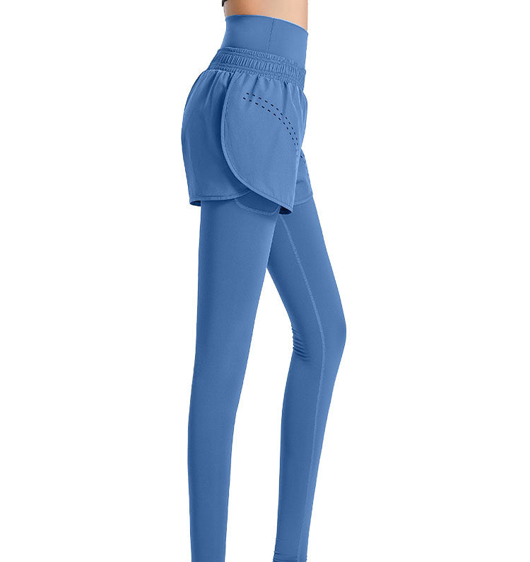 Women's sporty leggings with integrated short shorts